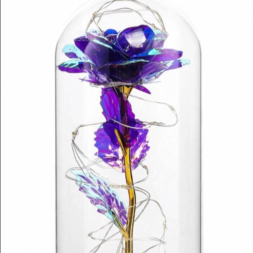 Beautiful Artificial Purple Rose In Dome